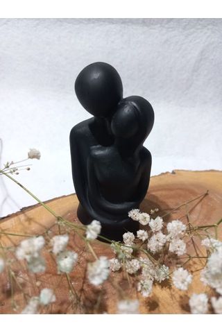 Sarılan Sevgili Biblo Siyah 01