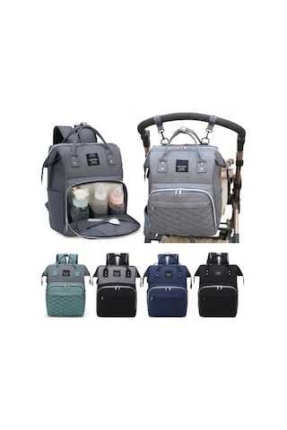 Jialan Anne Bebek Bezi Çantaları Bebek Arabası Asılı Çanta Anne Gri