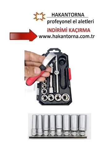 Arm 1/4 Küçük Lokma Takımı Seti 19 Parça Rico 1/4 Uzun Lokma Takımı 8 Parça