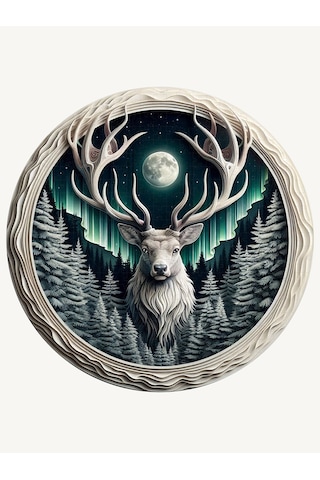 Ncpuzzles Deer&moon - 49 Cm X 49 Cm Yapboz