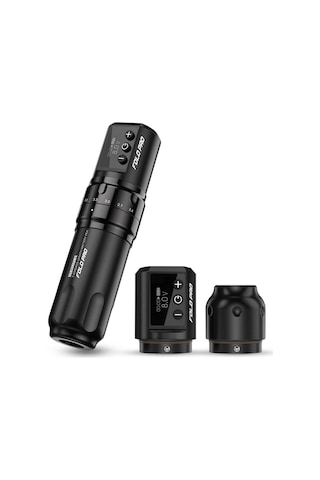 Mast Fold Pro Ayarlanabilir Stroke 2.4 4.2mm Çift Bataryalı Kablosuz Dövme Makinesi - Siyah