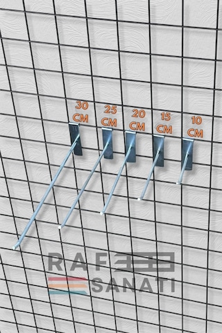 25 Adet Tel Pano Kancası 15 Cm Askı Kanca Raf Askısı Raf Aksesuar Galvaniz