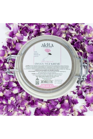 Akita Doğal Gül Ovucu Peeling Etkili Yüz Kremi 125 ML