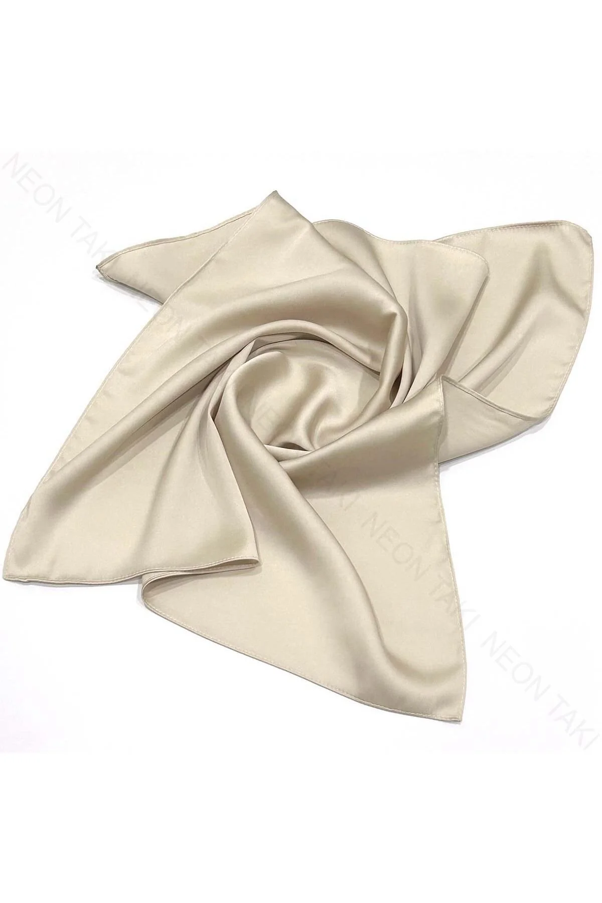 Bej Renk, Fular 7, 55cmx55cm Bej