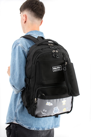 Ventis Qualty Okul Çantası Su Geçirmez Klinkır Kumaş Unisex Sırt Çantası Model 7d Siyah