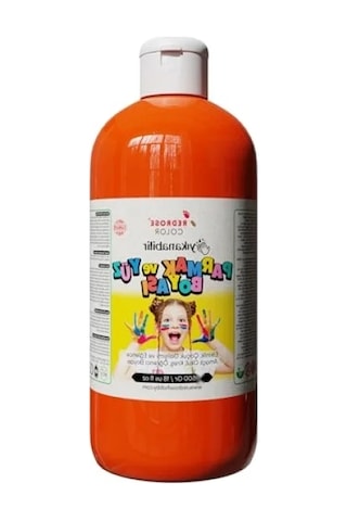 Dayanıklı Parmak Boyası, 500 Gr - Turuncu 0.2 L