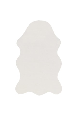 Apex Meloni Krem Peluş Yumuşak Dokulu Yıkanabilir Halı Krem