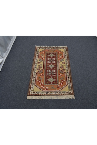 Zehra Abla Halı Vintage El Dokuma Ender Bozalan Milas Muğla Yün Halı 7364 Çok Renkli