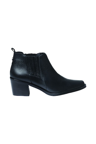 Negre Bot Kadın Utıel Toni Pons Leather Cowboy Ankle Boots Wıth Heel Siyah