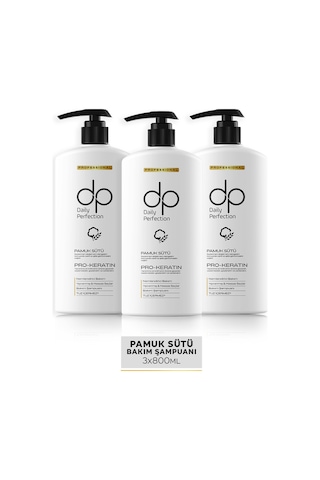Dp Daily Perfection Şampuan Pamuk Sütü 3 x 800 ML