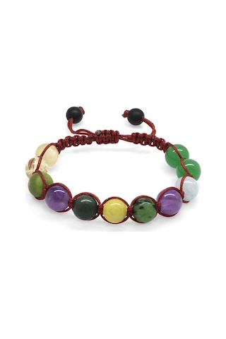 Makrome Örgülü Küre Kesim Çoklu Doğaltaş Kombinli Çocuk Şifa Bile 549265753 Çok Renkli