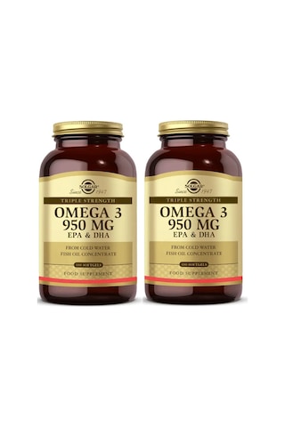 Solgar Omega 3 950 MG 100 Kapsül 2'li