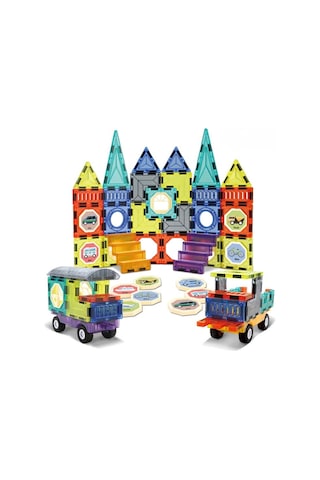 Plastik Kutuda Magnetic Yapı Blokları 3d Puzzle 71 Parça 6.5 Cm
