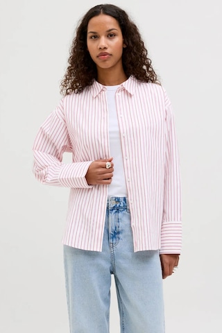 Jjxx Kadın Jxcaro Uzun Kollu Pamuklu Poplin Gömlek 12270951 Pembe Pembe
