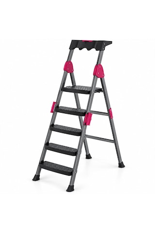 4+1 Basamaklı Metal Merdiven 150kg.taşıma 4915
