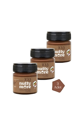 Nutty More %33 Fındık Parçacıklı Kakaolu Fındık Ezmesi 200 Gr X 3 Adet