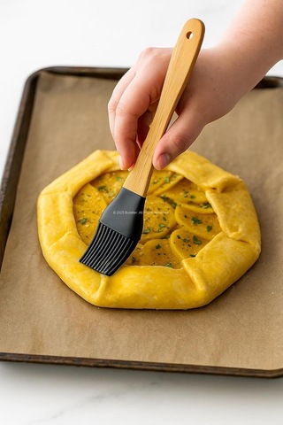 5'li Silikon Spatula Seti Bambu Saplı Mutfak Gereçleri Isıya Dayanıklı Yapışmaz Hamur Karıştırıcı Pasta Fır Çok Renkli