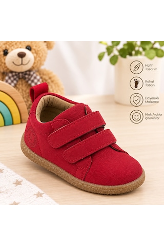 Pafi Deri Ve Confort Bebe Sandalet Kırmızı
