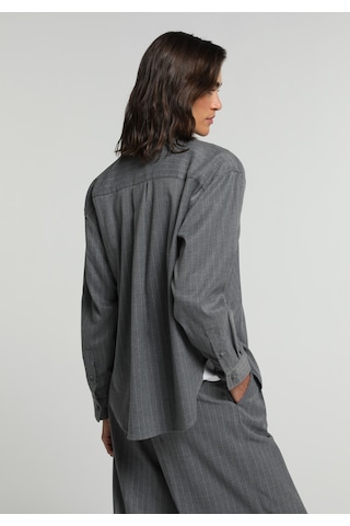 Colin's Colins Boyfriend Fit Shirt Neck Çizgili Kadın Gri Uzun Kol Gömlek Cl1081217 Q1.v1 Gra