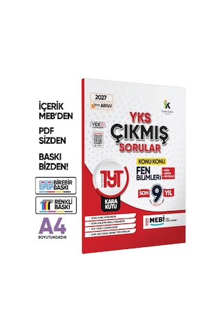 2027 YKS-TYT Fen Bilimleri (Fizik-Kimya-Biyoloji) ÖSYM Çıkmış Soru Konu Konu Son 9 Yıl Video Çözümlü