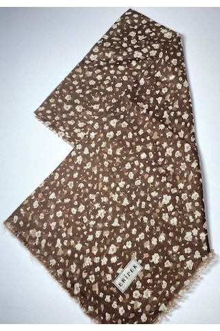 Saçaklı Pamuk Tülbent - 05504 - 95 X 95 / Açık Kahve -10 Açık Kahve -10