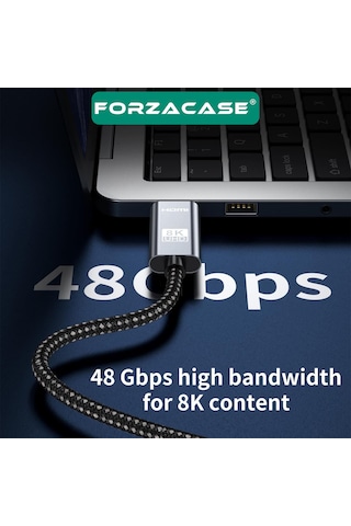 Forzacase FC895 DP to DP Kablo 8K 60hz / 4K 120hz Görüntü Aktarıcı Kablo 2 MT
