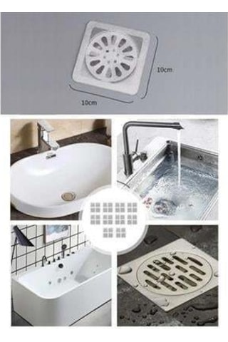 10'lu Banyo Ve Mıutfak Lavabo Koku Önleyici Ve Haşere Böcek Önleyici Gider Filtresi - Al40yt0040yu Gri