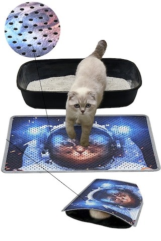 Kedi Kumu Paspası Kedi Tuvaleti Paspası Dijital Baskılı 40 x 60 CM