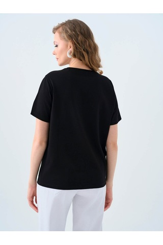 Loft Regular Fit Siyah Kadın T-shirt Lf2039148 SIYAH