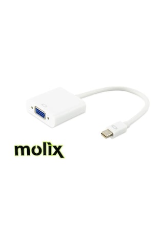 Molix Mini Display Port To Vga Çevirici Dönüştürücü Adaptör