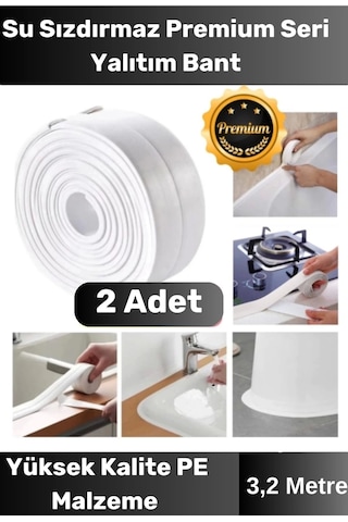 Özel Seri Premium Su Geçirmez Sızdırmaz Lavabo Küvet Yağ Nem Küf Önleyici 3.2m 2 Adet Izolasyon Bant