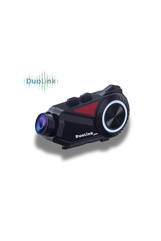 DuoLink X74 Pro İnterkom Motosiklet Kameralı 360° Modül 6 Kişi Bluetooth Kask Intercom Video Kayıt Kulaklık