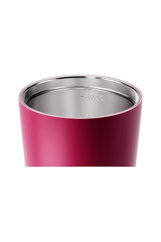 Made By Fressko Grande Boy Paslanmaz Çelik Çift Duvar Yeniden Kullanılabilir Kahve Bardağı, Termos, Yalıtımlı Termal Kupa, 475 Ml Rouge - Canlı Kırmızı Fuşya