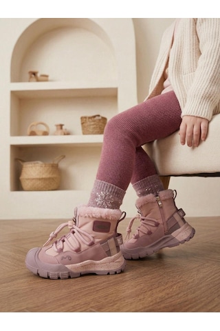 Marco Kids Cherokee Çocuk Tüylu Fermuarlı Outdoor Bot Pembe