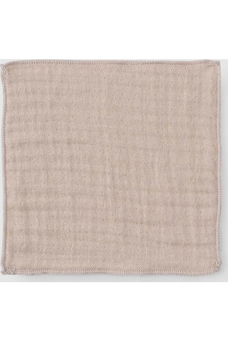 3' Lü Dört Katlı Müslin Ağız Bezi Seti Bej