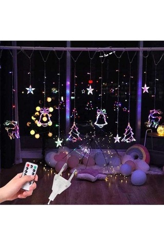 Novahub Kumandalı Renkli Yeni Yıl & Noel Dekorasyon Led Işık Seti 1 Adet Polisilikon 2v