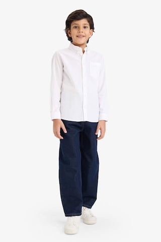 DeFacto Erkek Çocuk Polo Yaka Oxford Uzun Kollu Basic Düz Gömlek W3215A625SMWT34