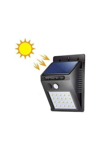 Mey İthalat Bahçe Aydınlatması Güneş Enerjili Led Işık Lamba Sensörlü Dekoratif Yeni Nesil Çok Renkli