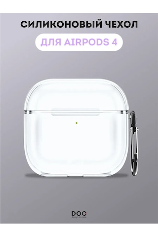 Designoncase Airpods Uyumlu 4 İçin Tek Renkli Şeffaf Kılıf 280412001 Beyaz
