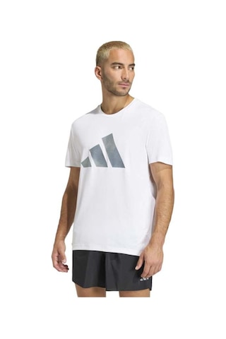 Adidas Erkek Logolu Koşu Ve Antreman Tişörtü Run Ess Bl T M Ke3547 White