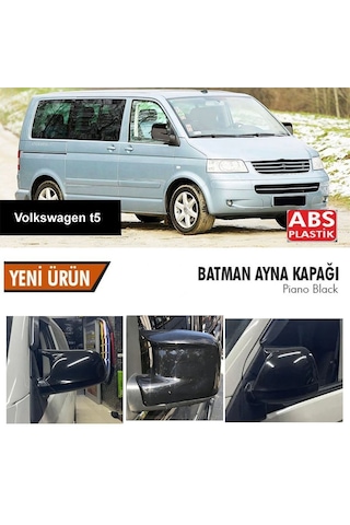 Volkswagen Transporter Yarasa Ayna Kapağı Batman Parlak Siyah Piano Black