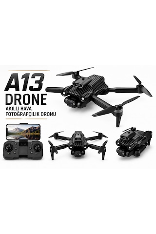 A13 Dron Akıllı Hava Fotoğrafçılık Dronu 360 Derece Akıllı Engel Algılama Katlanabilir Optik Akış Konum Sabitleme Elektirikli Kamera Fırçasız Motor