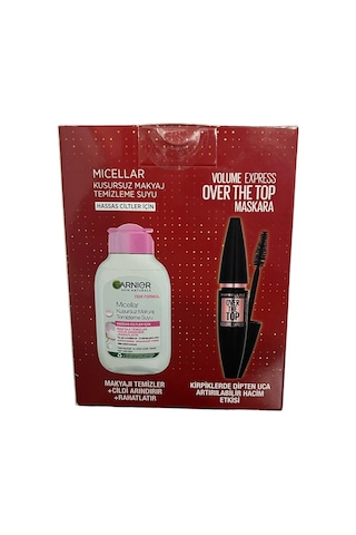 Maybelline New York Over The Top Maskara + Garnier Micellar Makyaj Temizleme Suyu