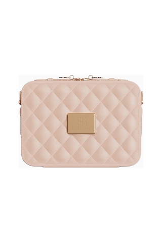Beautifect Mini Nude Lüks Aydınlatmalı Seyahat Makyaj Çantası Makyaj Çantaları Soft Nude
