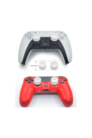 Ps4-ps5 Uyumlu 8in1 Analog Koruyucu Ve Yükseltici Pad Beyaz