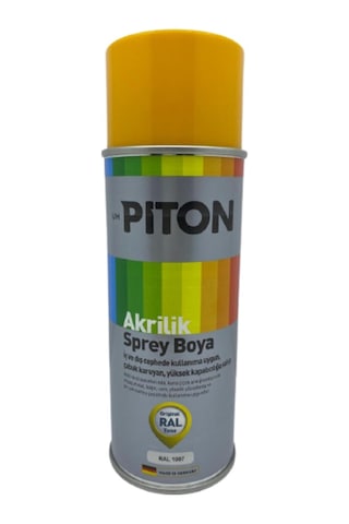 Piton Akrilik Sprey Boya 400 Ml Ral1007 Krom Sarı
