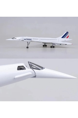 Air France Concorde Jet Yolcu Uçağı Model Uçak 1/125 Ölçek 50cm