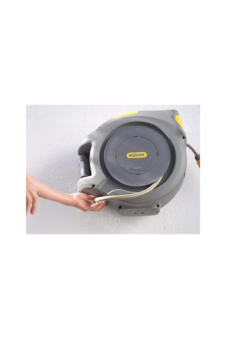 2401-3460h Duvara Monte 20 M Hortumlu Otomatik Geri Sarmalı Hortum Toplama Makara Seti + 26