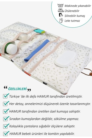 Bebek Alt Açma Bakım Çantası Organizer Poyraz