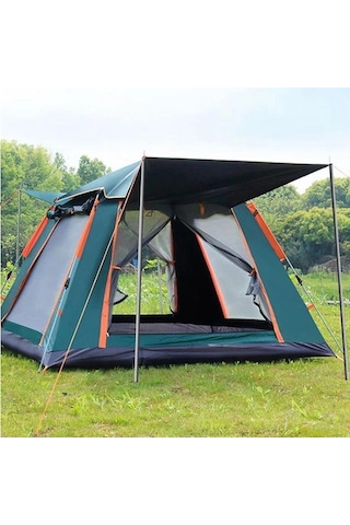 Yek Outdoor 6 Kişilik Tam Otomatik Tenteli Kamp Çadırı 270x270x170cm Yeşil